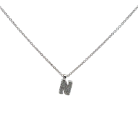 Collana Cianfrone Gioielli Donna in Argento LETTERA-N-ROSA-PAVIE - LETTERA-N-ROSA-PAVIE
